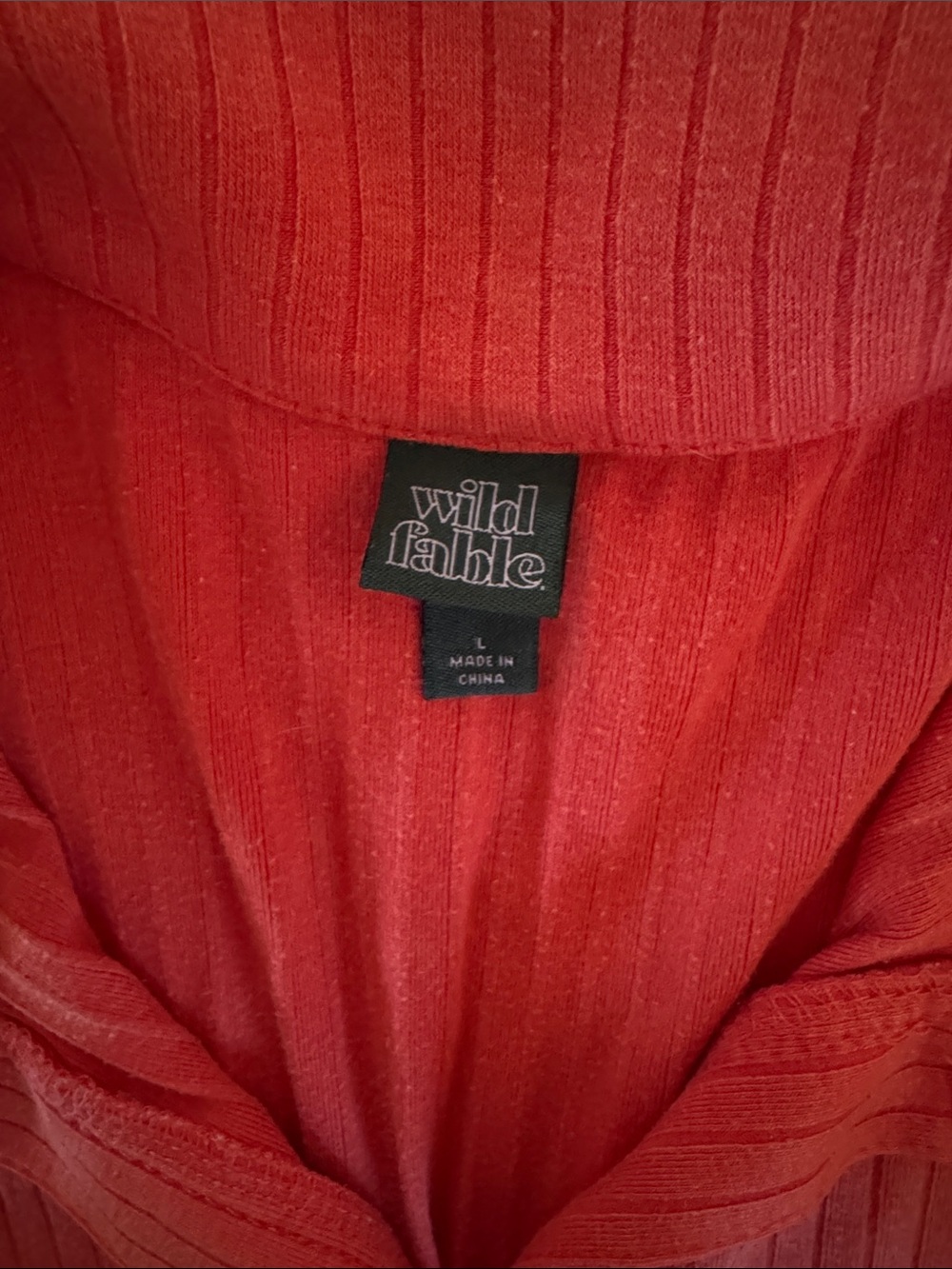 wild fable orange Ribbed Button-Front Short Sleeve Bodysuit Romper - Picture 2 of 3